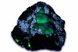 Fluorescent, Gemmy Adamite Crystals on Matrix - Mexico #356634-1